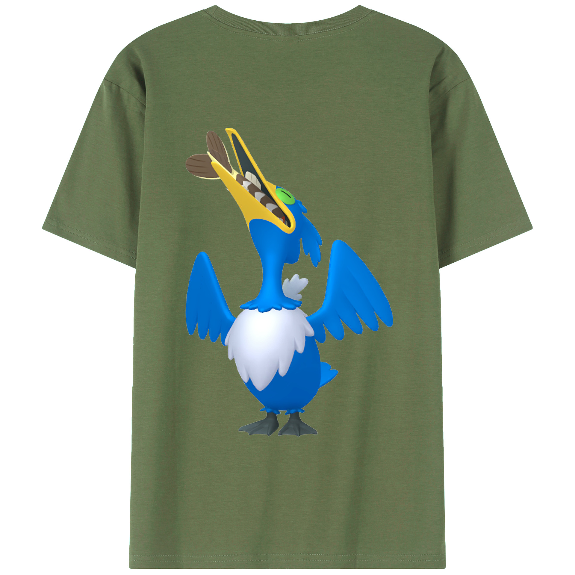 （画像用） ポケットモンスター Pokémon 綿100％ メンズ半袖Tシャツ（バックプリント） 通気性